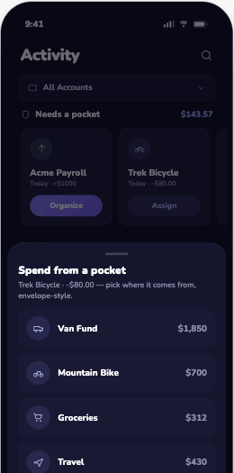 Every purchase comes from a pocket